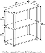 Furinno TURN-N-TUBE Storage Shelves, 3-Tier Book Shelf, Corner Shelf, Toolless Open Shelves, for Organization and Storage, Living Room, Garage, Home Office, Black - Image 3