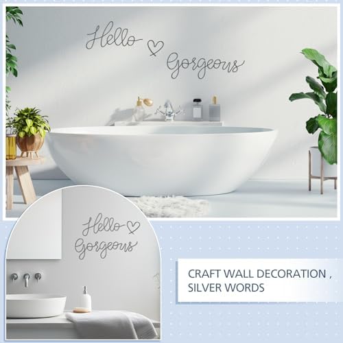 Hicarer Metal Hello Gorgeous Wall Art Minimalist Wall Decor,Black,Fashion - Image 3