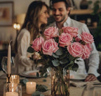 Real Touch Artificial Roses, 8PCS Long Stem Faux Flowers with Gift Box Packaging, Allergy-Free Floral Gift Set, Realistic Fake Roses for Home, Kitchen, Office, Wedding Décor, Gift Arrangement - Image 5