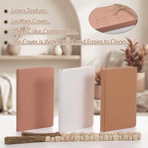 Feifeiya 3 Pieces Faux Decorative Books Set for Home Decor,Neutral Pink - Image 3