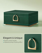 SONGMICS 2-Layer Jewelry Box with Handle, Removable Tray, Floating Effect - Image 3