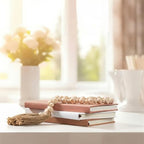 Feifeiya 3 Pieces Faux Decorative Books Set for Home Decor,Neutral Pink - Image 5