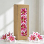 18 Pack Pink Artificial Lilies Flower Heads with Realistic Stamens - Image 2