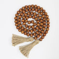 RAMIRABI 58in Wood Bead Garland, Farmhouse Rustic Country Decor, Brown by RAMIRABI