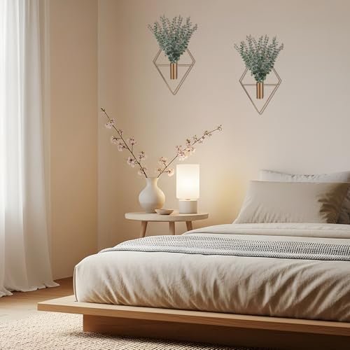 Jexine 2 Pcs Hanging Artificial Planters Wall Decor, Antique, Eucalyptus - Image 6