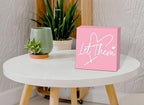 Let Them Wooden Sign, Pink Office Decorations for Work, Let Them Mental Health Rustic Wood Box Signs 5x5 Inch, Desk Shelf Tabletop Decor for Home Cubicle Decor, Office Gifts for Coworkers Women, 19 - Image 5