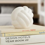 Small Ceramic Knot Decor, Chain Link Decor, Coffee Table Decor, Book Shelf Decor, Entry Table Decor, Aesthetic Minimalist Decorative Objects for Modern Home Living Room, Desk Decor for Office (White) by Lynagert