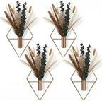 Jexine 4 Pcs Hanging Artificial Planters Wall Decor, Antique Copper, Pampas by Jexine