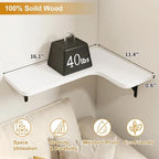 Fixwal Conner Shelves Wall Mounted for Decor, White Set of 5 - Image 3