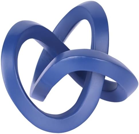 Navy Blue Knot Decor for Coffee Table Book,Chain Link Decor for Bookshelf Entry Table TV Stand,Knot Sculpture for Home Living Room,Accent Decoracions para sala,adornos para sala Modernos by GAOSHENG