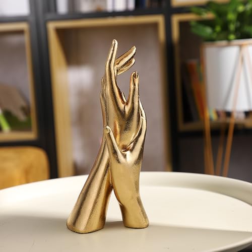 Golden Hands Sculpture Resin Statues Home Decor (Golden Hands) - Image 2