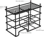 HBlife Toothbrush Holders for Bathroom, 5 Slots Black Stainless Steel Bathroom Accessories Organizer for Small Spaces - Image 4