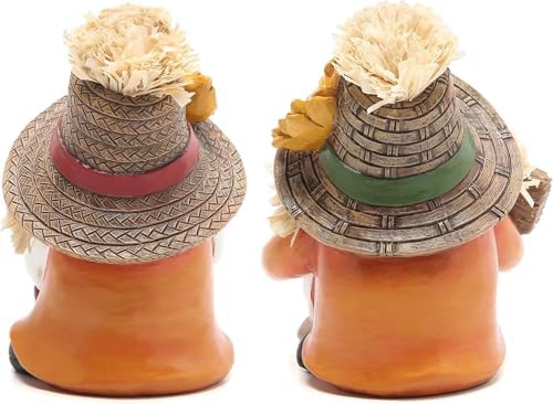 Hodao Fall Decorations for Home - Thanksgiving Gnome Figurines with Sunflower and Pumpkin, Resin Harvest Autumn Decor, Rustic Holiday Accent, for Family, Friends and Housewarming - Image 4