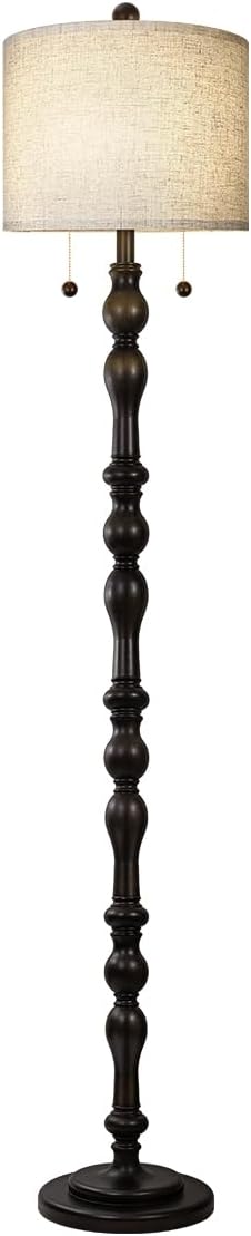 Scenekoy 65.5 Natural Real Wood Rustic Floor Lamp - Image 8