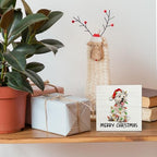 West Highland White Terrier Christmas Wooden Box Sign Desk Decor, Westie Dog Lover Gifts, Christmas Dog Wood Block Sign for Home Office Desk Table Shelf Wall Decorations, 5x5 Inch - Image 2