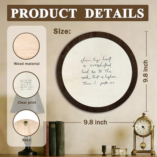CFFJLHN Christian Bible Wall Art Decor, Psalm 69 Bible Verse Religious Scripture Round Wood Hanging Wall Decor for Home Bedroom Living Room Church Prayer Room, 10x10 Inch - Image 7
