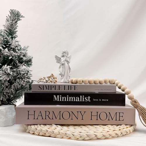 TwoDays Beautiful Coffee Table Faux Books, Neutral Fashion Decorative Books for Home Bookshelf, Modern Room Decor Aesthetic, Fake Book Storage Boxes for Decoration (Set of 3) - Image 7