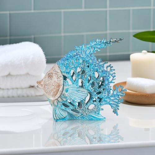 VVGIFTS Beach Coastal Coral Reef Angelfish Home Office Bathroom Decor Gift - Image 4
