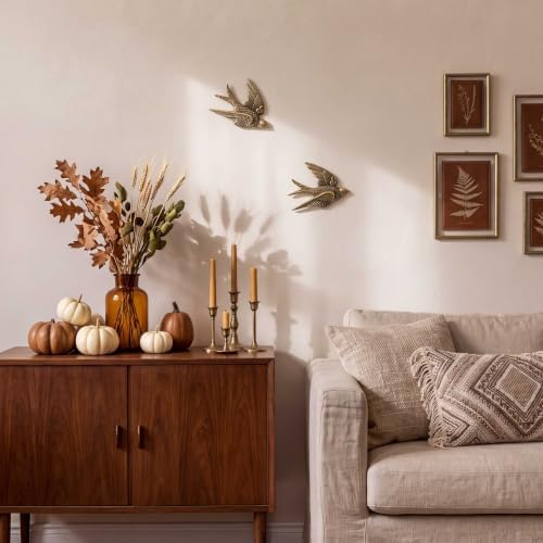 2 Piece Vintage Swallow Wall Decor, 4.7 Inch 3D Resin Bird Art Sculptures - Image 4