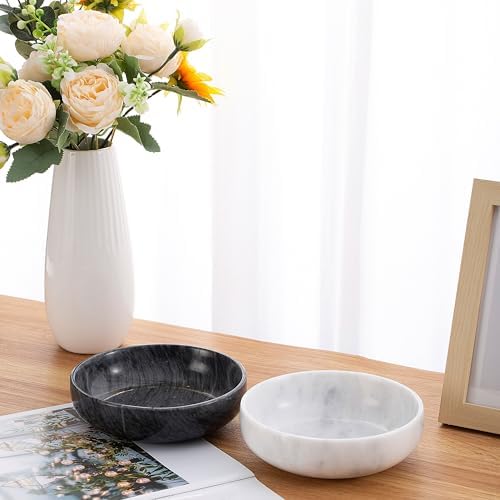 5.91'' Large Decorative Bowl, Natural Marble Decorative Bowls for Home Decor, Key Bowl, Large Incense Burner, Smudge Bowl, Coffee Tables Centerpiece, Soap Serving Bowl - Image 7