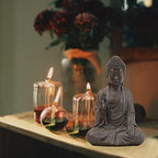 Leekung Buddha Statue for Home Decor,Buddah Statute Zen Decoration,Meditation Buddha Decor Brown 7 inch - Image 6