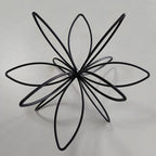 8" Black Sphere Decor, Abstract Tabletop Decorative Ball, Metal Floral Handmade Decorative Sculpture Home Decor Statues - Image 5