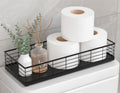 Toilet Paper Storage Basket, 16" Large Oak Wood Toilet Paper Basket by Focusonit