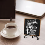 Christian Coffee Decor, Wooden Desk Sign with Metal Stand for Coffee Bar - Image 4