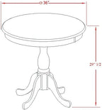 East West Furniture AMT-ABK-TP Antique Dining Table - Image 5