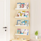 upsimples 2 Pcs 15" Acrylic Shelves for Wall Organize and Display, White - Image 2