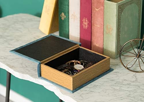 VW Vintiquewise Decorative Vintage Book Shaped Trinket Storage Box - Blue - Image 3