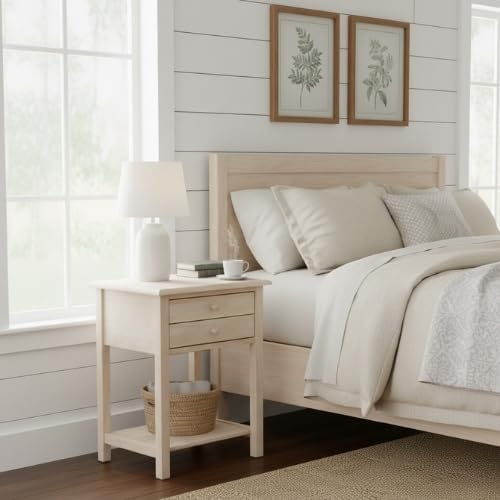 International Concepts, 25.6"H Rectangular Lamp/ End/ Side Table, 2 Drawers - Image 2