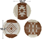 3Pcs Macrame Wall Hanging Boho Handmade Round Geometric Woven 10.2"W*10.2"L - Image 5