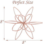 8" Metal Sphere Decor, Metal Floral Tabletop Sculpture, Abstract Tabletop Decorative Spheres for Home Decor (Rose Gold) - Image 4