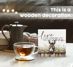 Donkey Bathroom Decor Sign - FarmHouse Cottagecore Animal Wooden Signs,Rustic Farmhouse Live Like Someone Left The Gate Open Wood Sign Home Decor,Donkey Signs For Bathroom - Image 2