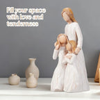 Mom Embrace Two Girls Figurine, Mother and Daughters Love Resin Statue, Family Sculpture Decor, Sentimental Tabletop Figurine - Image 5