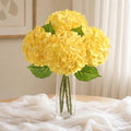 4 Pcs Real Touch Hydrangea Artificial Flowers, 21" Fake Flowers, Yellow by Yastouay
