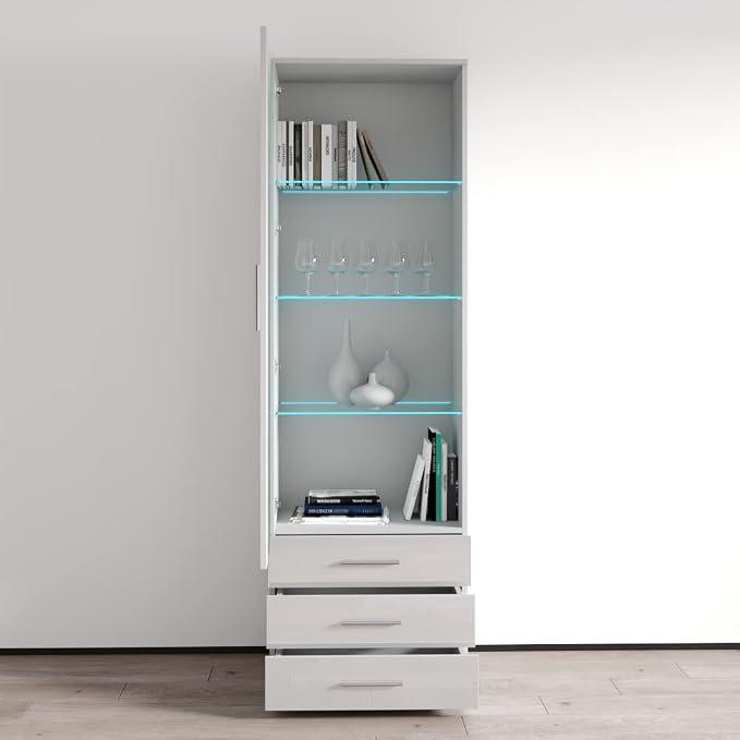 Meble Furniture Soho S1 1D3S Modern Freestanding Bookcase — 16-Color - Image 5