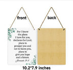 For I Know the Plans I Have for You Jeremiah 29:11 Inspirational Decor Christian Gifts Bible Verse Wall Art Scripture Wooden Hanging Sign for Modern Home Office Wall Art Decoration 8 x 10 Inches - Image 7