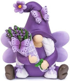 Lavender Gnome Fairy Garden Decor Purple Gifts for Women by AllaboutGnomesDecor
