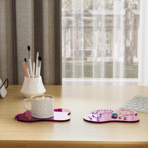 Acrylic Coaster for Desk, Clear Bar Drink Coaster, Clear Cloud Shape Coffee Cup Coaster, Perfect for Tabletop Protection and Accessories Display. - Image 4