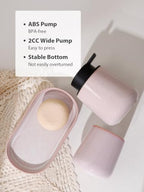 INGOFIN Ceramic Bathroom Accessories Set, Soap Dispenser &Toothbrush Holder - Image 5