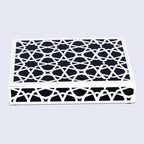 Handicrafts Home Decorative Storage Box with Lid, Black and White Moroccan Zellij Decorative Remote Control Box, Slim Coffee Table Storage Box for Shelf, Desk & Living Room Decor, Zellij 8 x 6 x 1.5 - Image 4