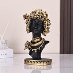 African American Woman Bust Statue, Vintage African Figurines and Sculptures, Elegant Art Decor for Home and Office, Ornamental Accent for Living Room, Bookshelf – Perfect Housewarming Gift - Image 3