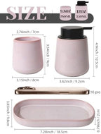 INGOFIN Ceramic Bathroom Accessories Set, Soap Dispenser &Toothbrush Holder - Image 2