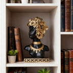 African American Woman Bust Statue, Vintage African Figurines and Sculptures, Elegant Art Decor for Home and Office, Ornamental Accent for Living Room, Bookshelf – Perfect Housewarming Gift - Image 3
