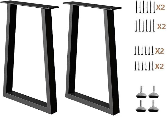 Metal Table Legs 28 inch, Heavy Duty DIY Industrial Desk Furniture Legs Set of - Image 2