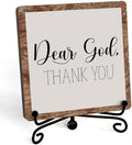 Modern Farmhouse Decor, Home Decor For Living Room, Boho Chic Aesthetic Shelf Decorations, Christian Rutsic Dear God Sign, Farm House Entryway Tv Stand Fireplace Coffee Table Decoration (06) by JUSITAKEET