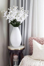 White Orchids Artificial Flowers 10 PCS Fake Orchid Silk Flowers 27" Faux Orchid Artificial Orchid for Wedding Dinning Home Restaurant Decoratiyon(White) - Image 7