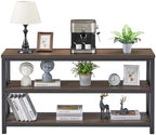 FATORRI Console Table for Entryway, Sofa Tables Behind Couch, Rustic Wood and - Image 8